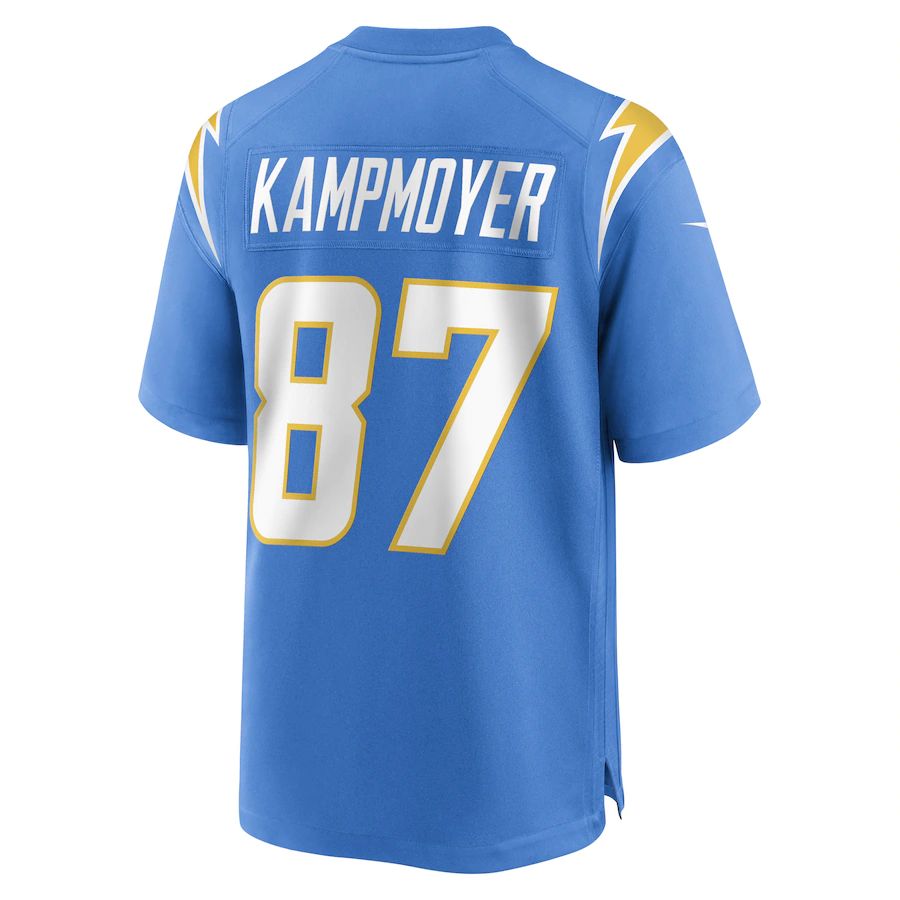 Custom #87 Powder Blue LAC Football Shirt Top