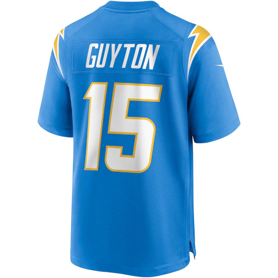 Custom #15 Powder Blue LAC Football Shirt Top