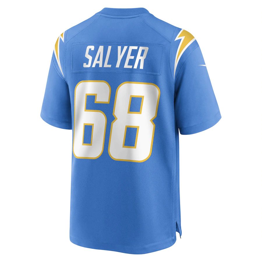 Custom #68 Powder Blue LAC Football Shirt Top