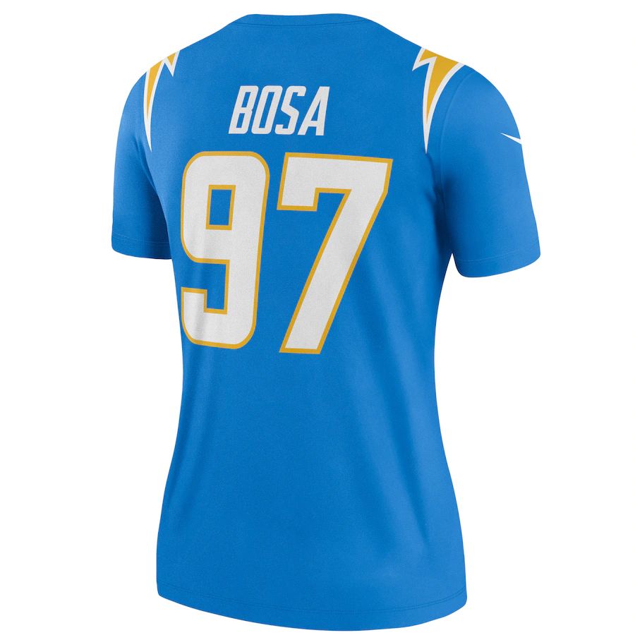 Custom #97 Powder Blue LAC Football Shirt Top