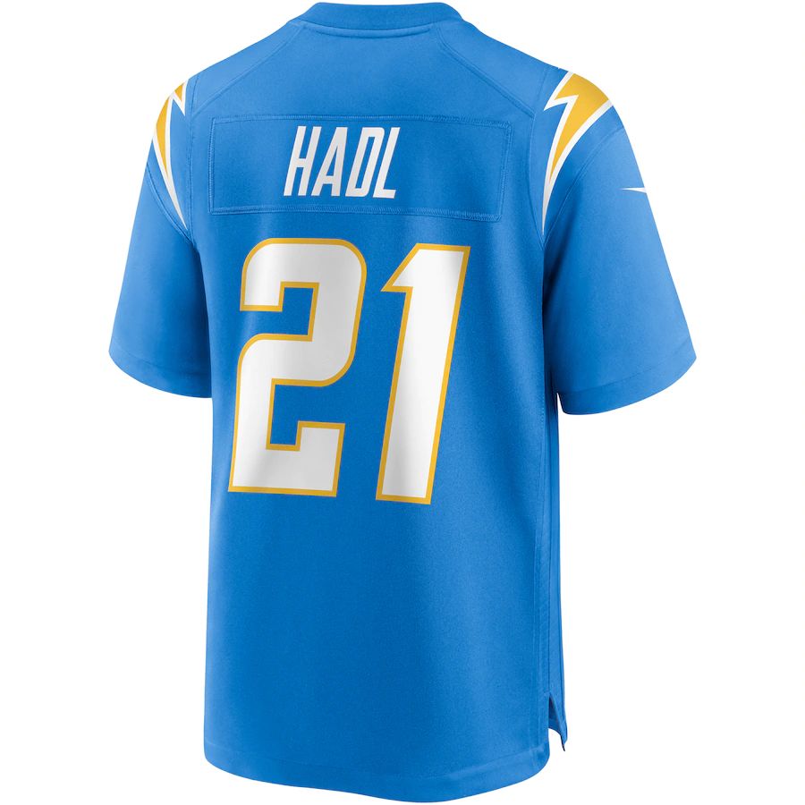 Custom #21 Powder Blue LAC Football Shirt Top