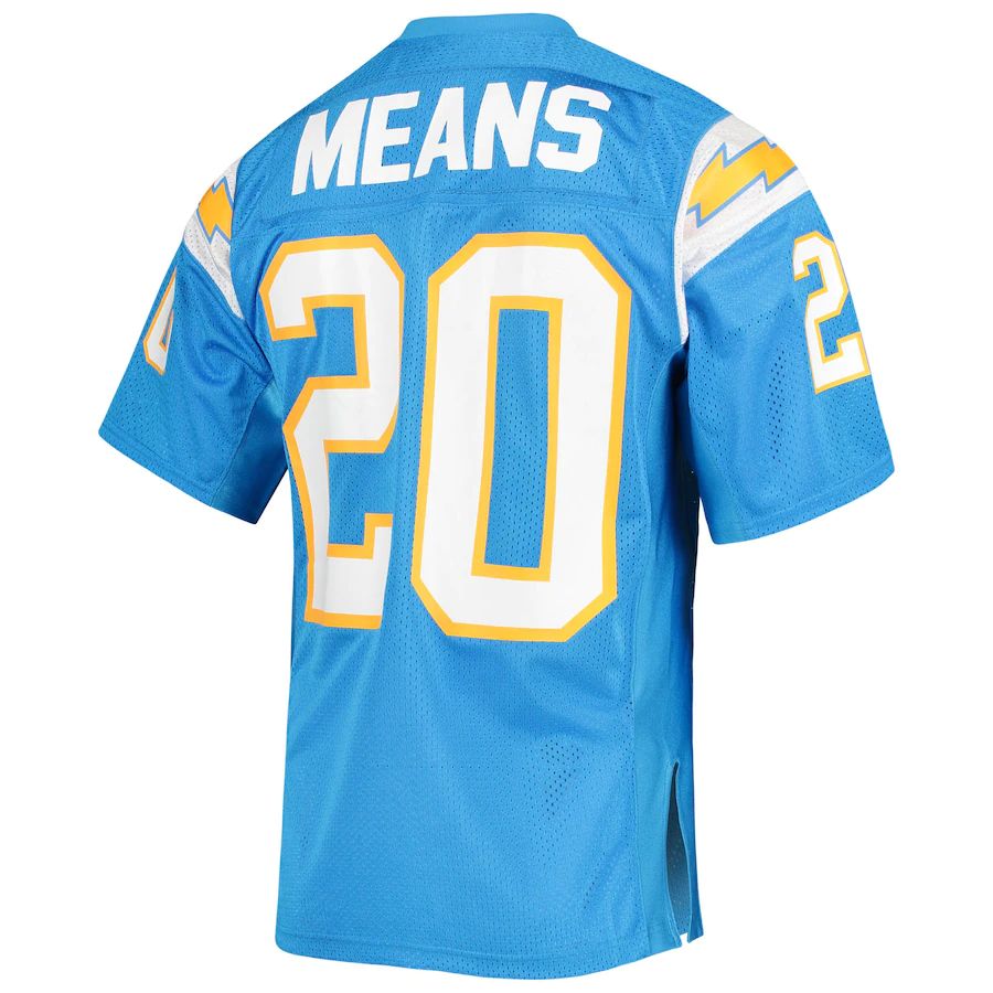 Custom #20 Powder Blue LAC Football Shirt Top