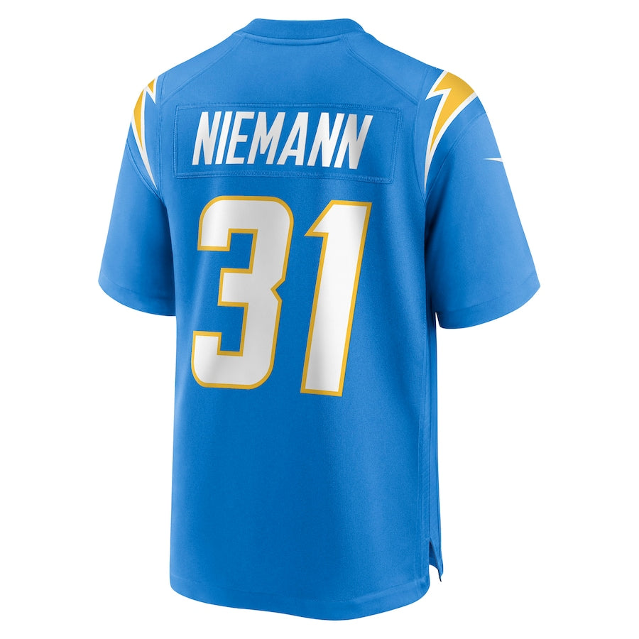 Custom #31 Powder Blue LAC Football Shirt Top
