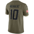 Custom #10 Olive 2022 LAC Football Shirt Top