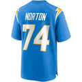 Custom #74 Powder Blue LAC Football Shirt Top