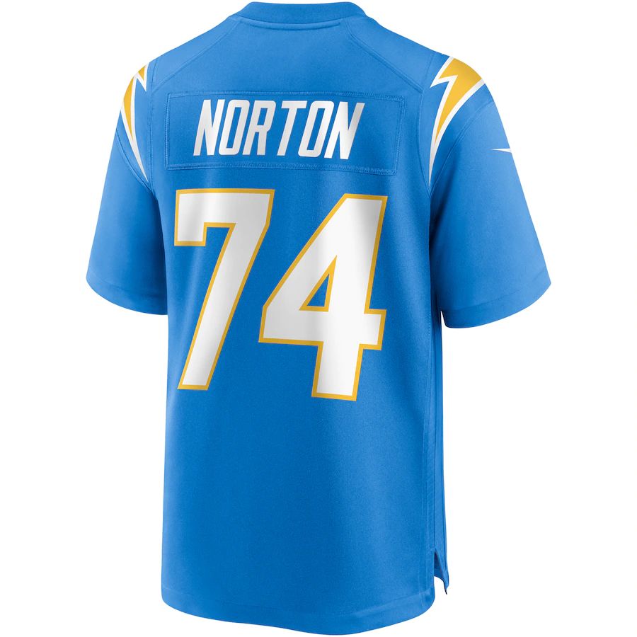 Custom #74 Powder Blue LAC Football Shirt Top