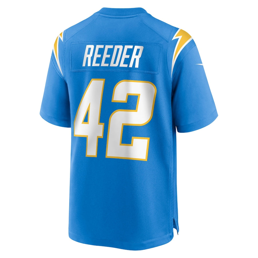 Custom #42 Powder Blue LAC Football Shirt Top