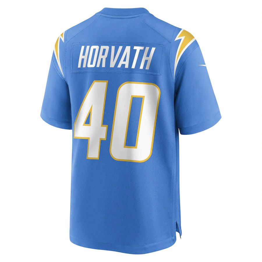 Custom #40 Powder Blue LAC Football Shirt Top
