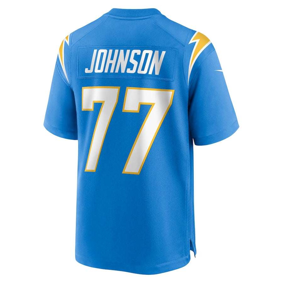 Custom #77 Powder Blue 2022 LAC Football Shirt Top