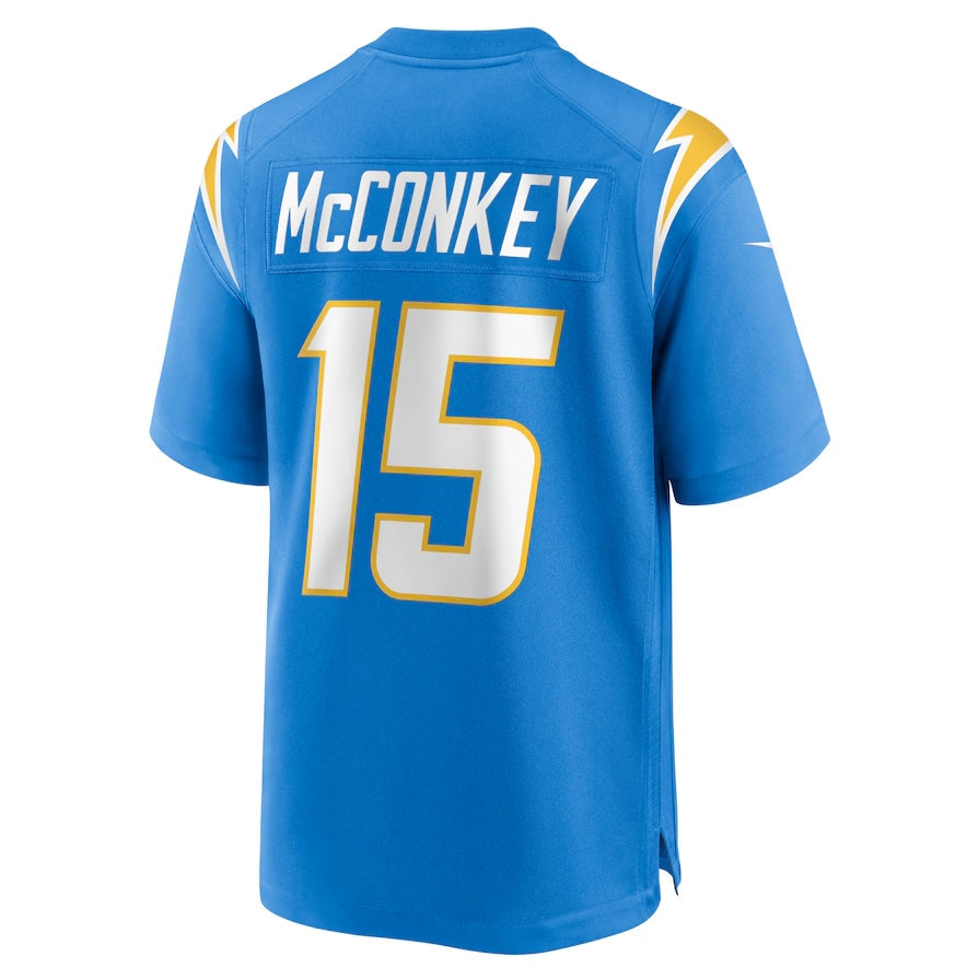 Custom #15 Powder Blue 2024 LAC Football Shirt Top