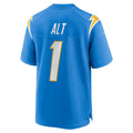 Custom #1 Powder Blue 2024 LAC Football Shirt Top