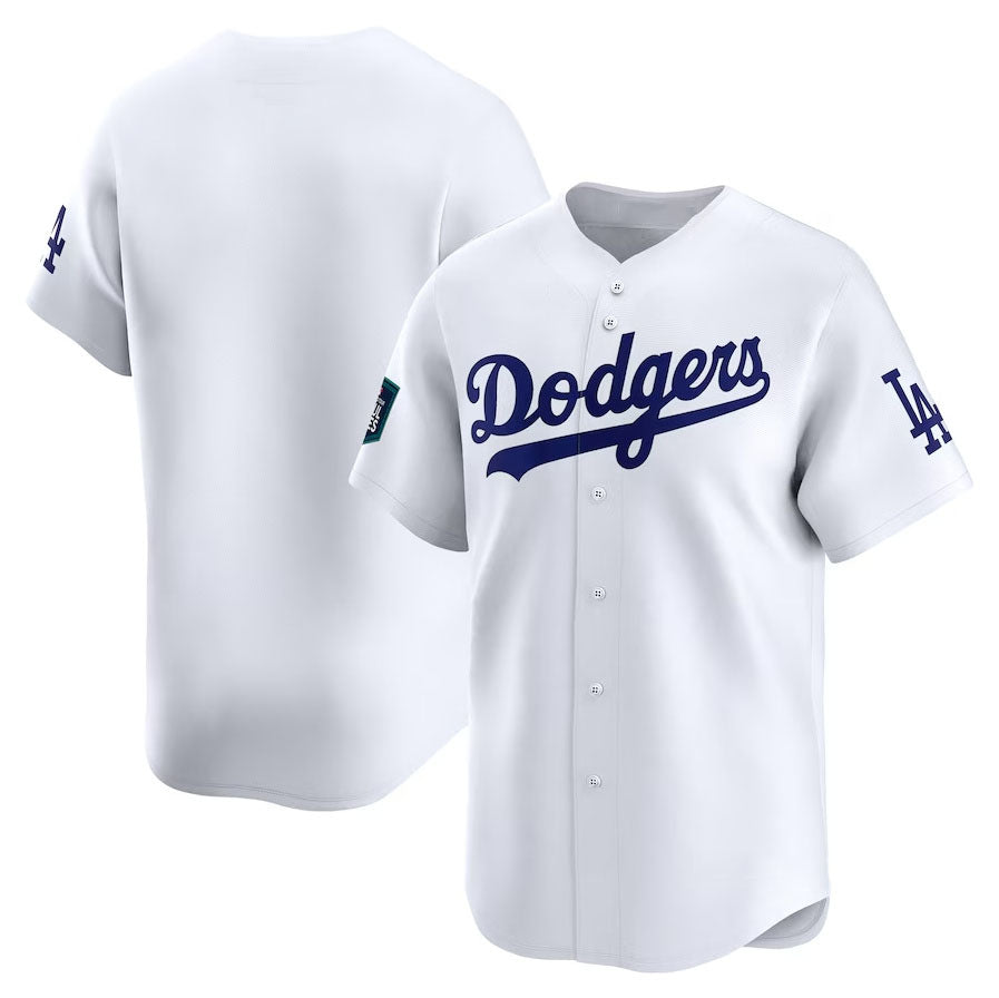 Custom White 2024 LAD Baseball Shirt Top