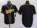 Custom Black World Series Champions LAD Baseball Shirt Top