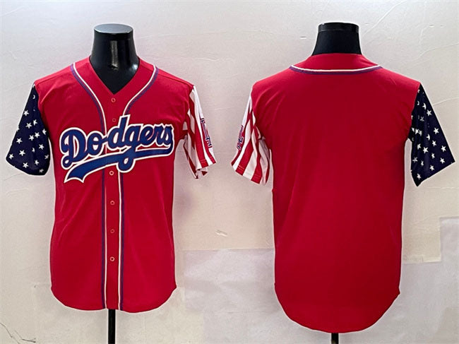 Custom Red LAD Baseball Shirt Top