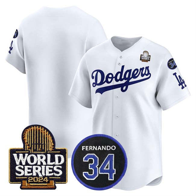Custom White 2024 LAD Baseball Shirt Top