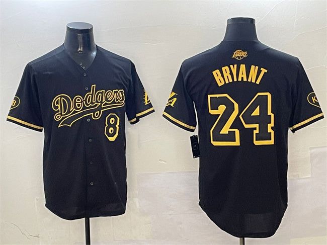 Custom #8 Black LAD Baseball Shirt Top