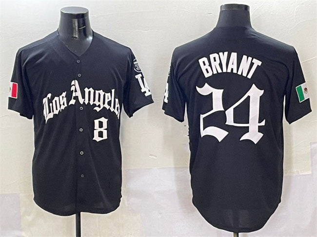 Custom #8 Black 2025 LAD Baseball Shirt Top