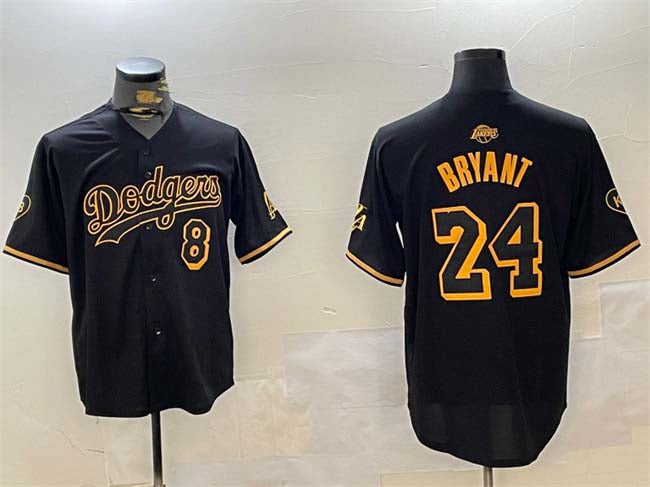 Custom #8 Black LAD Baseball Shirt Top