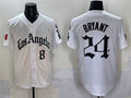 Custom #8 White 2025 LAD Baseball Shirt Top