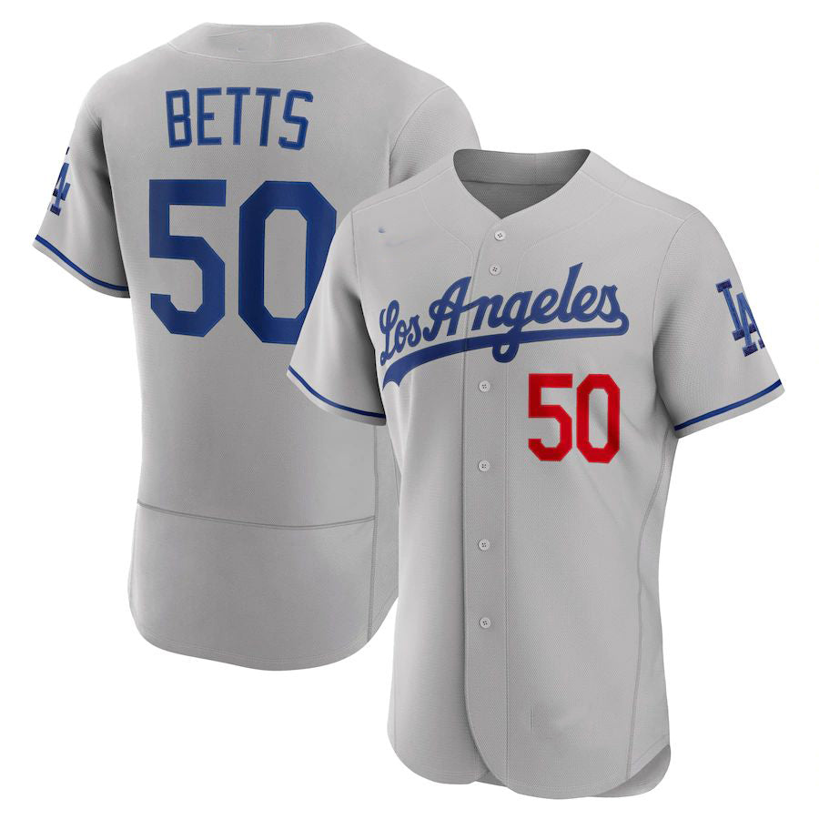 Custom #50 Gray LAD Baseball Shirt Top