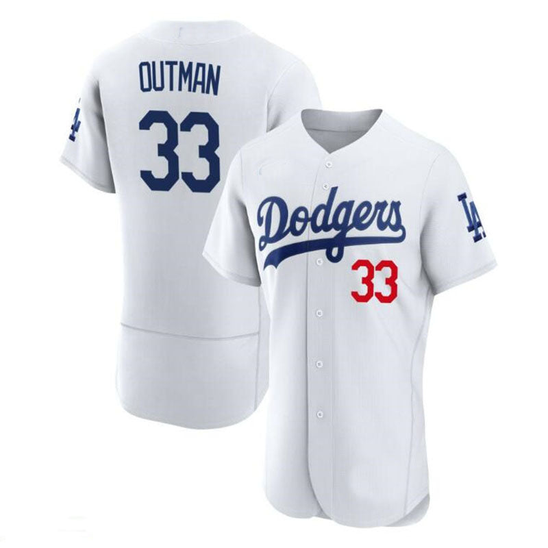 Custom #33 White LAD Baseball Shirt Top