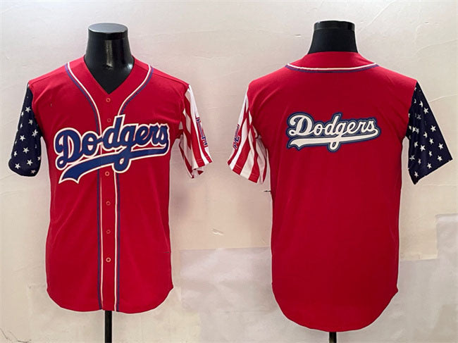 Custom Red LAD Baseball Shirt Top
