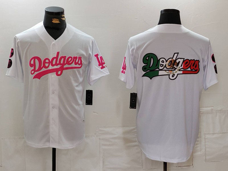 Custom White LAD Baseball Shirt Top