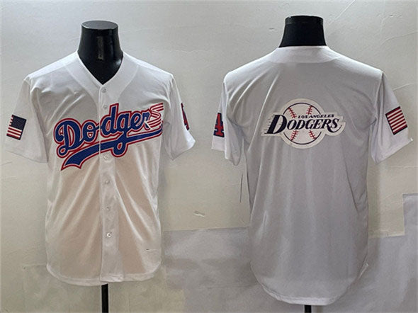 Custom White LAD Baseball Shirt Top