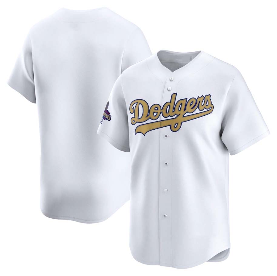 Custom White 2025 LAD Baseball Shirt Top
