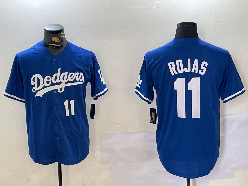 Custom #11 Blue LAD Baseball Shirt Top