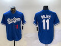 Custom #11 Blue LAD Baseball Shirt Top