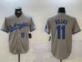 Custom #11 Grey LAD Baseball Shirt Top