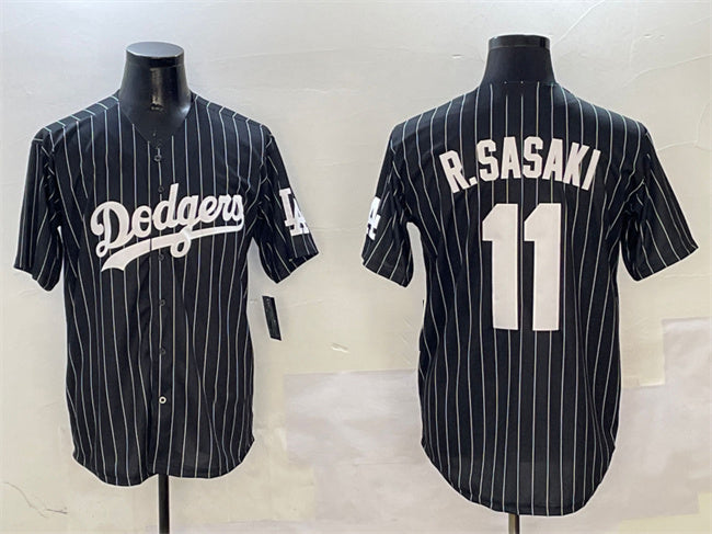 Custom #11 Black LAD Baseball Shirt Top