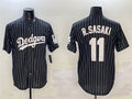 Custom #11 Black LAD Baseball Shirt Top