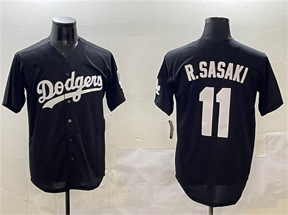 Custom #11 Black LAD Baseball Shirt Top