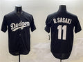 Custom #11 Black LAD Baseball Shirt Top