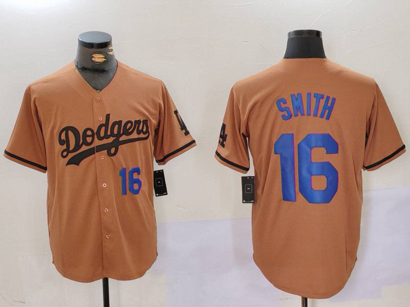 Custom #16 Olive LAD Baseball Shirt Top