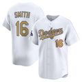 Custom #16 White 2025 LAD Baseball Shirt Top