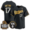 Custom #17 Black 2024 LAD Baseball Shirt Top