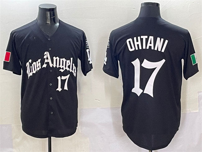 Custom #17 Black 2025 LAD Baseball Shirt Top