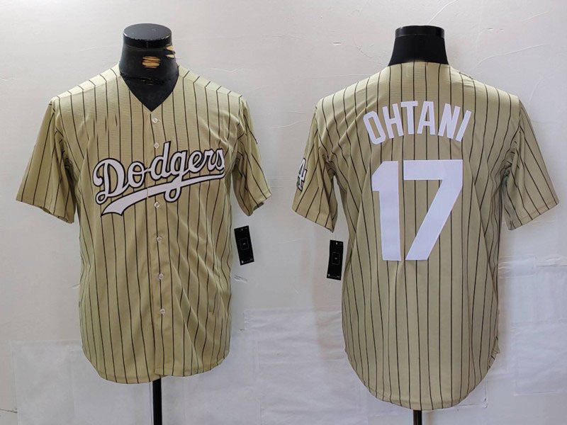 Custom #17 Cream LAD Baseball Shirt Top