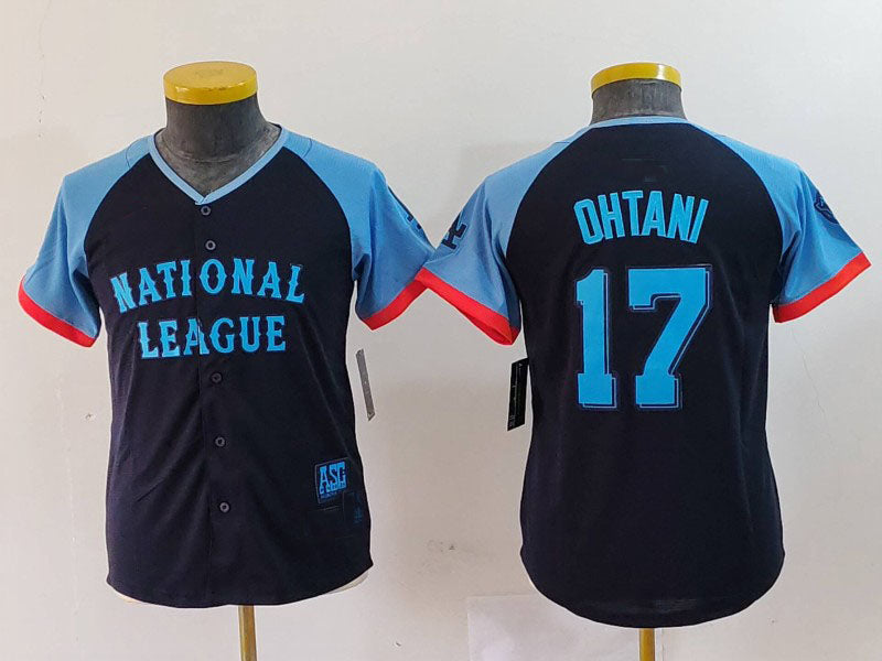 Custom #17 Navy 2024 All Star LAD Baseball Shirt Top