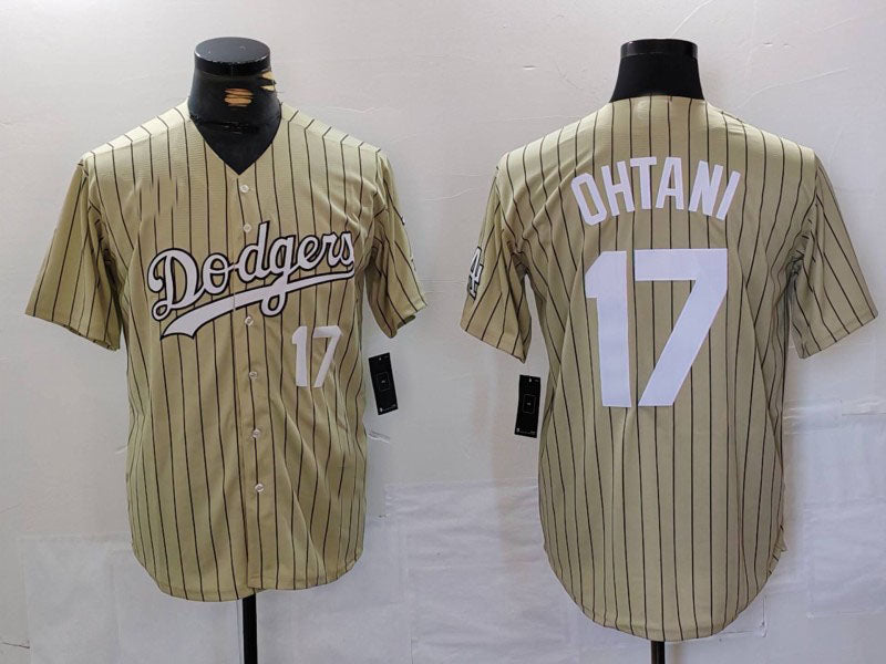 Custom #17 Cream LAD Baseball Shirt Top