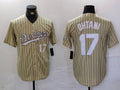 Custom #17 Cream LAD Baseball Shirt Top