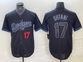 Custom #17 Black LAD Baseball Shirt Top