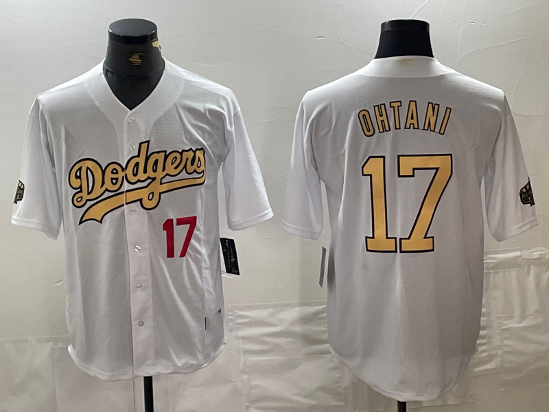 Custom #17 White 2022 All Star LAD Baseball Shirt Top