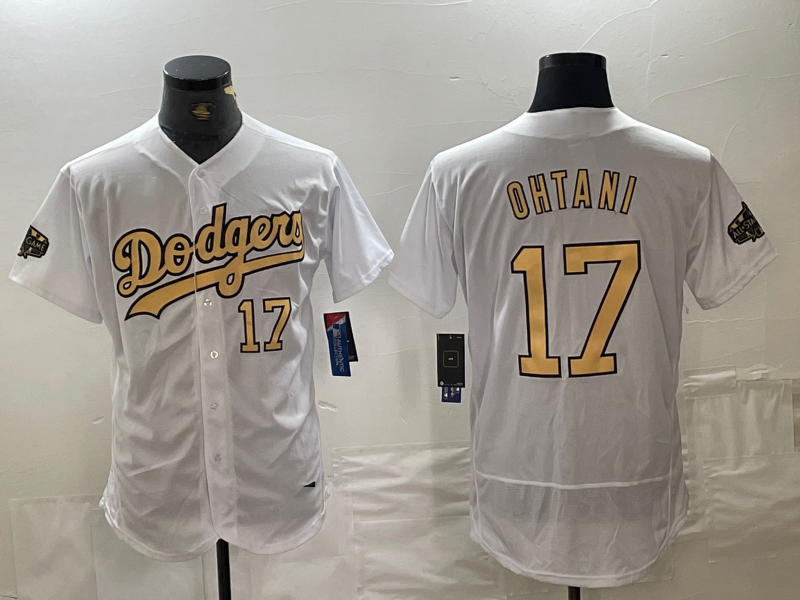Custom #17 White 2022 All Star LAD Baseball Shirt Top