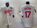 Custom #17 White 2024 LAD Baseball Shirt Top