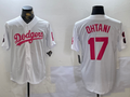 Custom #17 White LAD Baseball Shirt Top