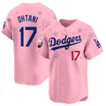 Custom #17 Pink 2025 LAD Baseball Shirt Top